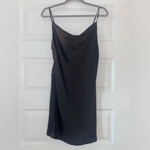 Urban Outfitters Women’s Cowl Neck Black Mini Dress - Medium